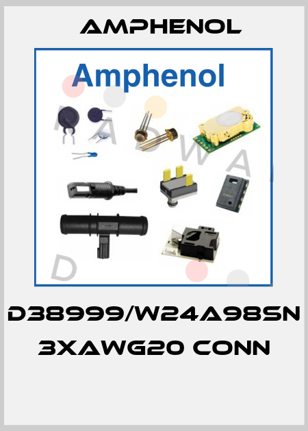 D38999/W24A98SN  3XAWG20 CONN  Amphenol