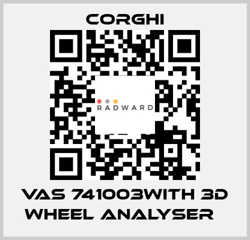 VAS 741003with 3D wheel analyser   Corghi