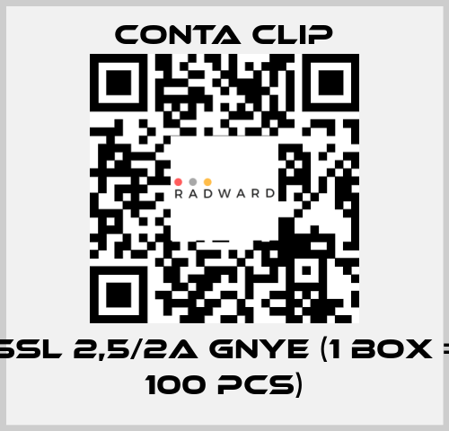 SSL 2,5/2A GNYE (1 box = 100 pcs) Conta Clip