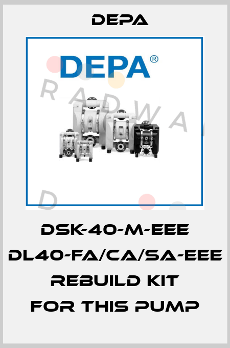 DSK-40-M-EEE DL40-FA/CA/SA-EEE   rebuild kit for this pump Depa