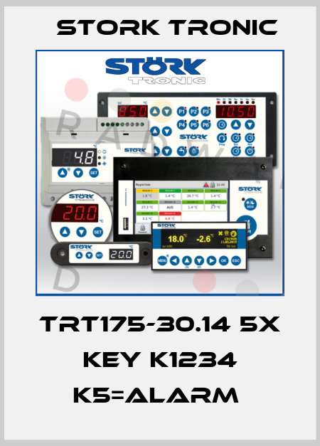 TRT175-30.14 5x key K1234 K5=alarm  Stork tronic