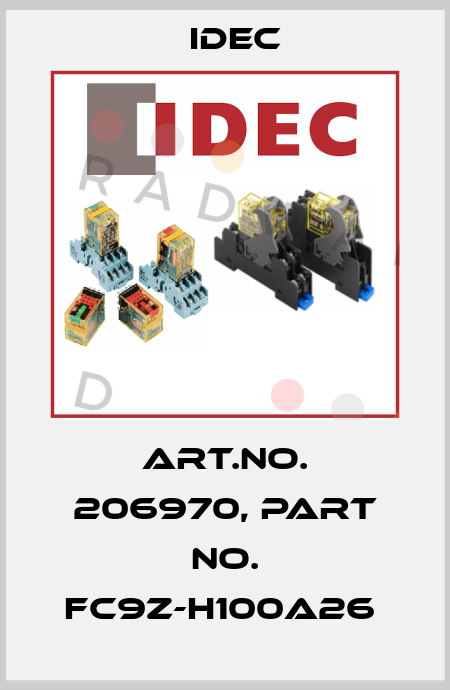 Art.No. 206970, Part No. FC9Z-H100A26  Idec