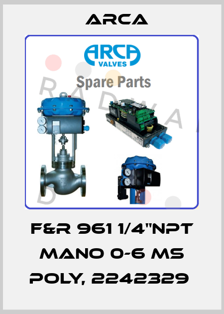 F&R 961 1/4"NPT Mano 0-6 MS Poly, 2242329  ARCA