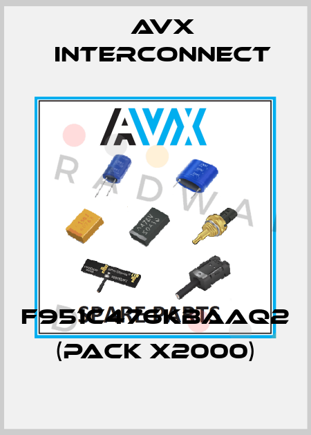 F951C476KBAAQ2 (pack x2000) AVX INTERCONNECT