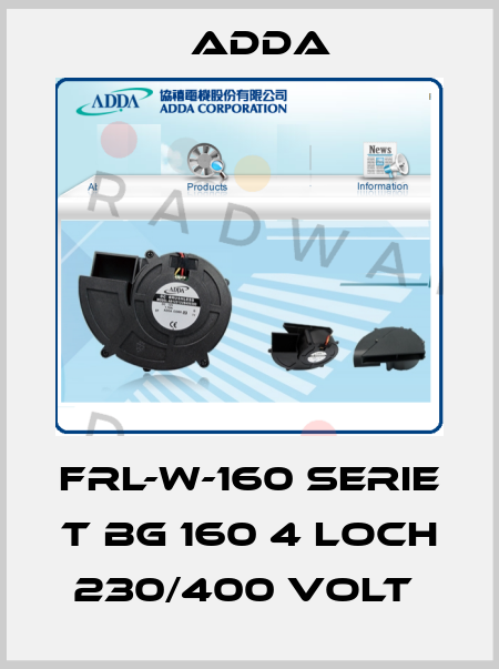 FRL-W-160 SERIE T BG 160 4 LOCH 230/400 VOLT  Adda