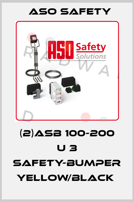 (2)ASB 100-200 U 3 SAFETY-BUMPER YELLOW/BLACK  ASO SAFETY