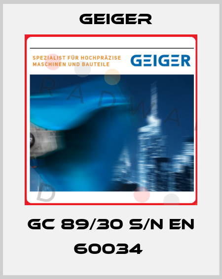 GC 89/30 S/N EN 60034  Geiger