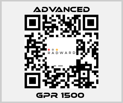 GPR 1500  Advanced