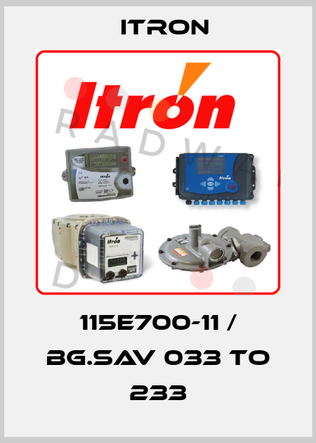 115E700-11 / BG.SAV 033 to 233 Itron