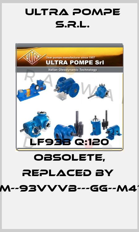 LF93B Q:120 obsolete, replaced by  PGLM--93VVVB---GG--M4112M Ultra Pompe S.r.l.
