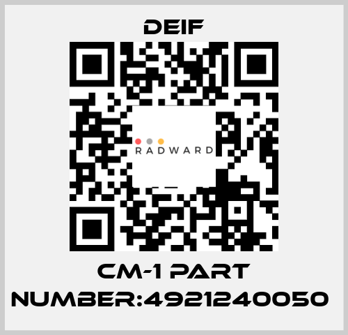 CM-1 part number:4921240050  Deif