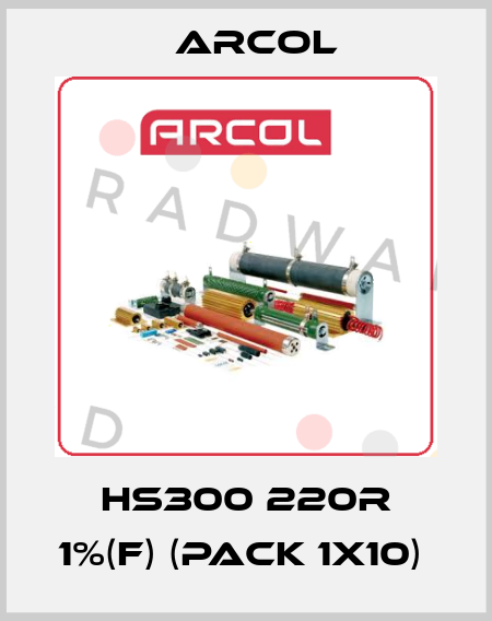 HS300 220R 1%(F) (pack 1x10)  Arcol