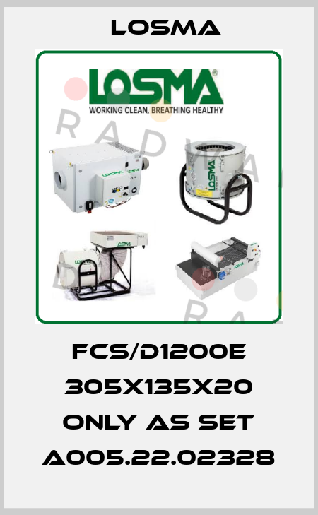 FCS/D1200E 305X135X20 only as set A005.22.02328 Losma