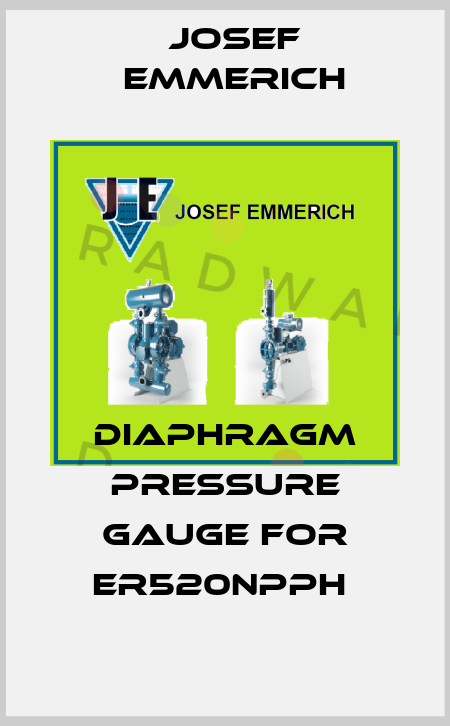 Diaphragm pressure gauge for ER520NPPH  Josef Emmerich
