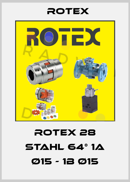 ROTEX 28 Stahl 64° 1A Ø15 - 1B Ø15 Rotex