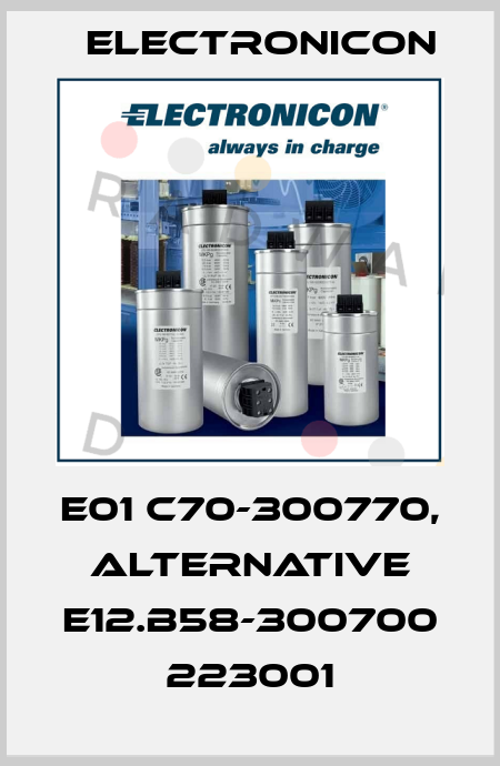 E01 C70-300770,  alternative E12.B58-300700 223001 Electronicon