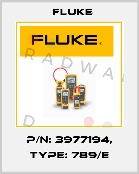 P/N: 3977194, Type: 789/E Fluke