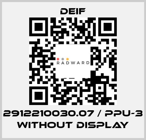 2912210030.07 / PPU-3 without display Deif