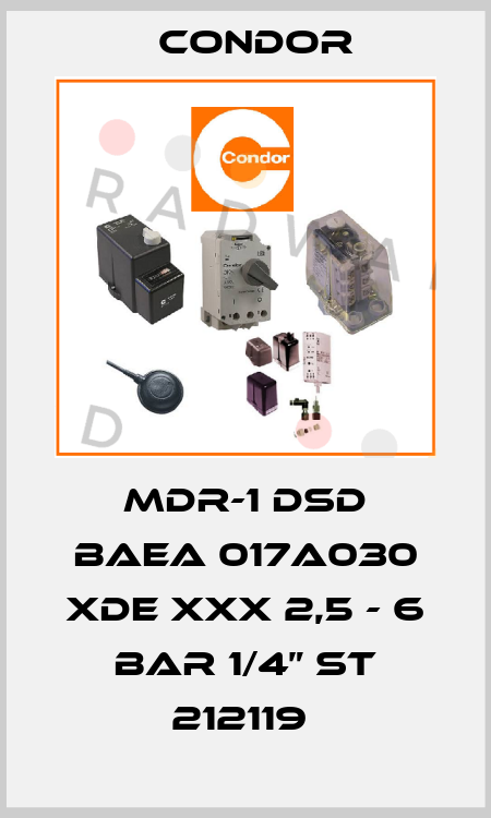 MDR-1 DSD BAEA 017A030 XDE XXX 2,5 - 6 BAR 1/4” ST 212119  Condor