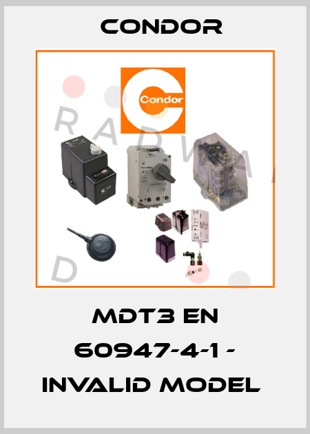 MDT3 EN 60947-4-1 - invalid model  Condor