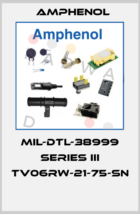 MIL-DTL-38999 SERIES III TV06RW-21-75-SN  Amphenol