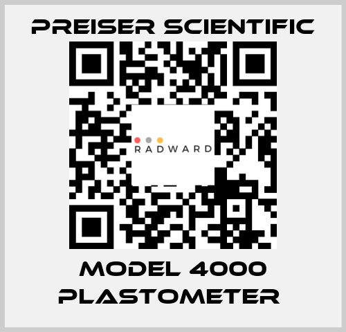 Model 4000 Plastometer  Preiser Scientific