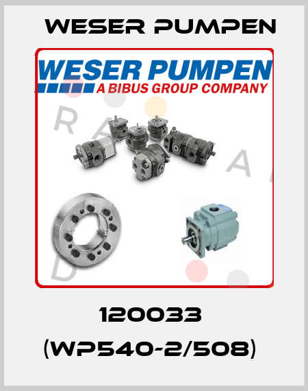 120033  (WP540-2/508)  Weser Pumpen