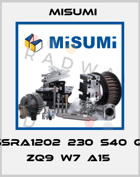 MSSRA1202‐230‐S40‐Q9‐ ZQ9‐W7‐A15  Misumi