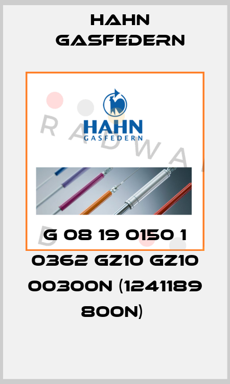 G 08 19 0150 1 0362 GZ10 GZ10 00300N (1241189 800N)  Hahn Gasfedern