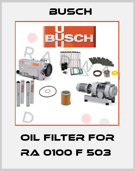 Oil filter for RA 0100 F 503  Busch