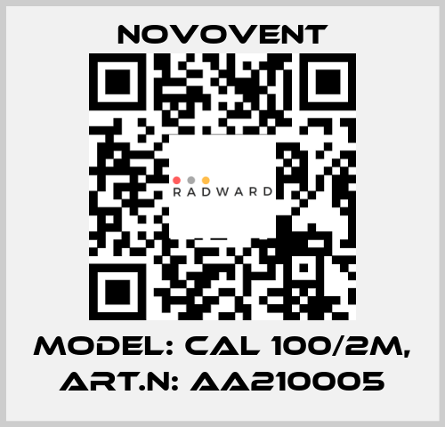 Model: CAL 100/2M, Art.N: AA210005 Novovent