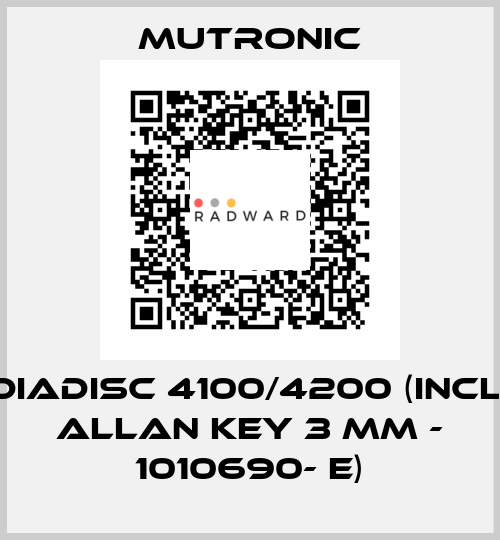 DIADISC 4100/4200 (incl. Allan key 3 mm - 1010690- E) Mutronic