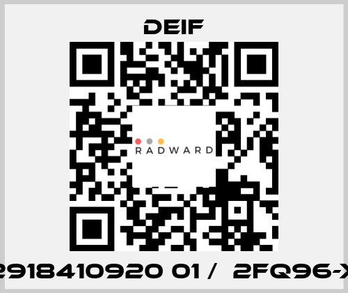 2918410920 01 /  2FQ96-x Deif