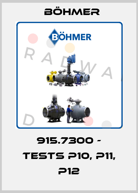 915.7300 - TESTS P10, P11, P12 Böhmer