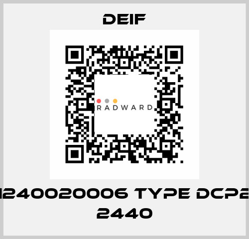 1240020006 Type DCP2 2440 Deif
