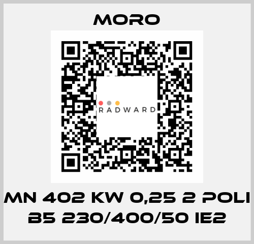MN 402 KW 0,25 2 POLI B5 230/400/50 IE2 Moro