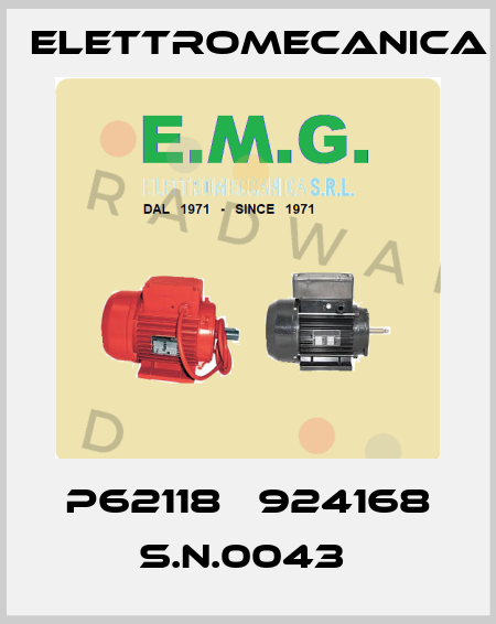 P62118   924168 S.N.0043  Elettromecanica