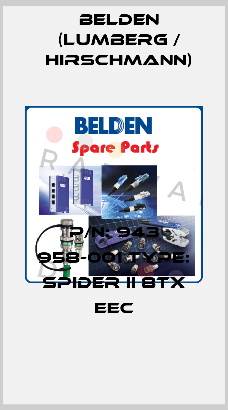 P/N: 943 958-001 Type: SPIDER II 8TX EEC Belden (Lumberg / Hirschmann)