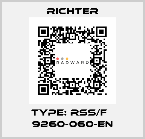 Type: RSS/F   9260-060-en RICHTER