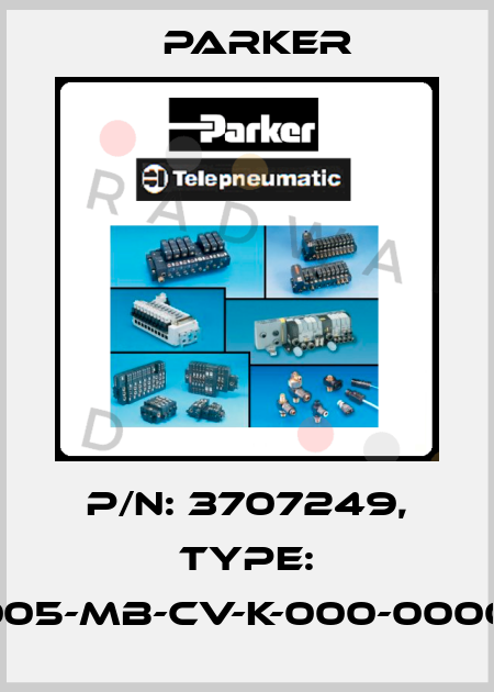 P/N: 3707249, Type: F11-005-MB-CV-K-000-0000-00 Parker