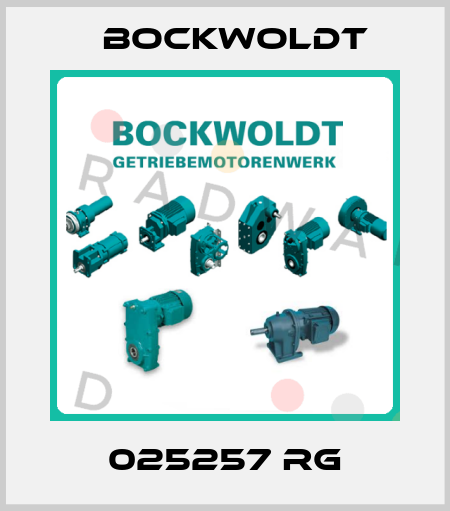 025257 RG Bockwoldt