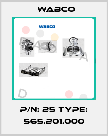 P/N: 25 Type: 565.201.000 Wabco