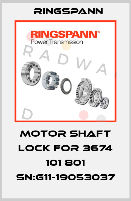 MOTOR SHAFT LOCK for 3674 101 801 SN:G11-19053037 Ringspann