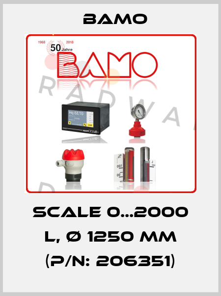 Scale 0...2000 L, Ø 1250 mm (P/N: 206351) Bamo