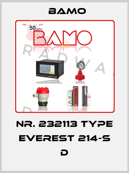 Nr. 232113 Type EVEREST 214-S D Bamo