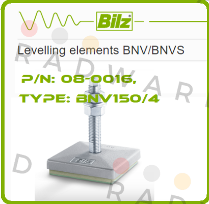 P/N: 08-0016, Type: BNV150/4 Bilz Vibration Technology