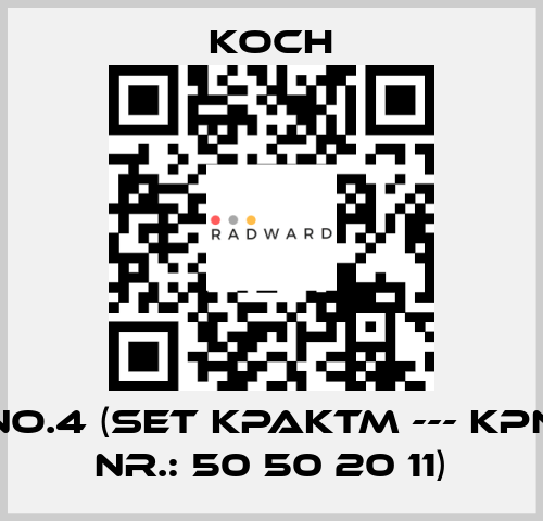 No.4 (Set KPAKTM --- KPN Nr.: 50 50 20 11) KOCH