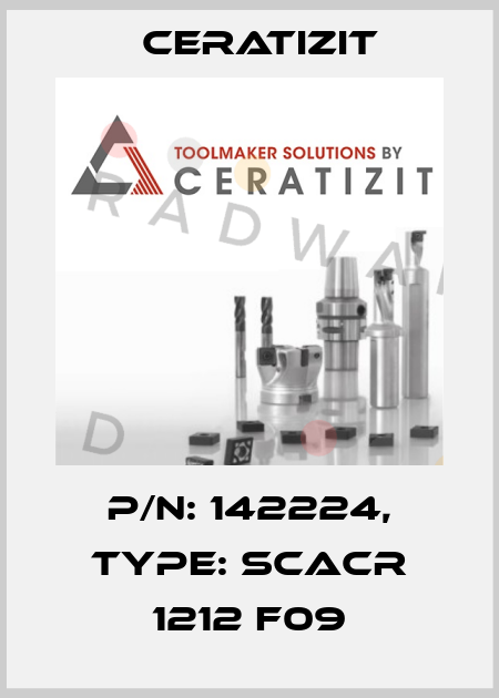 P/N: 142224, Type: SCACR 1212 F09 Ceratizit