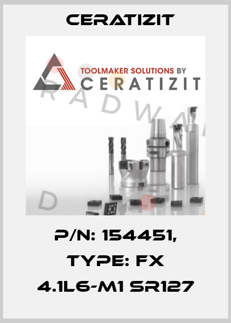 P/N: 154451, Type: FX 4.1L6-M1 SR127 Ceratizit