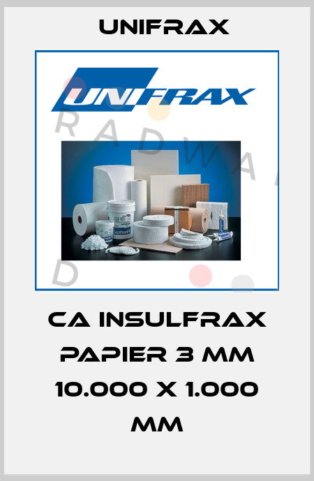 CA INSULFRAX PAPIER 3 MM 10.000 X 1.000 MM Unifrax